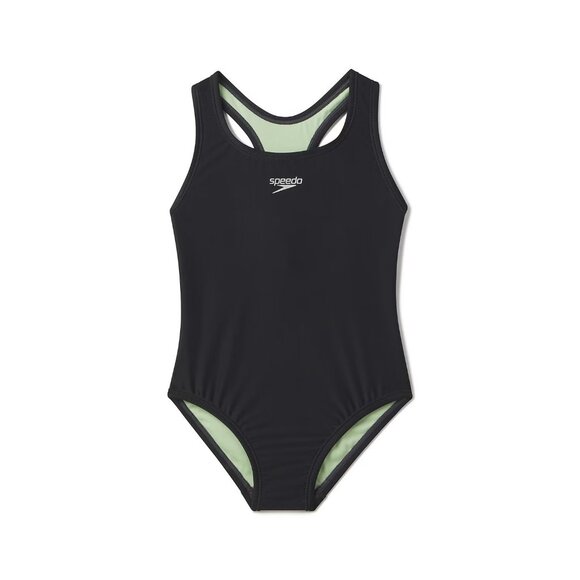 Solid Racerback One Piece Girl's Swimsuit - Picture 1 of 6